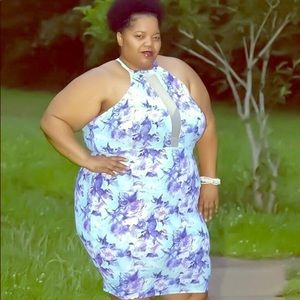 Floral fitted dress size 3x